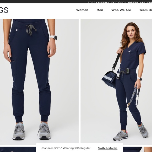 Figs Pants - Zamora Jogger Scrub Pants Navy - Figs, XS